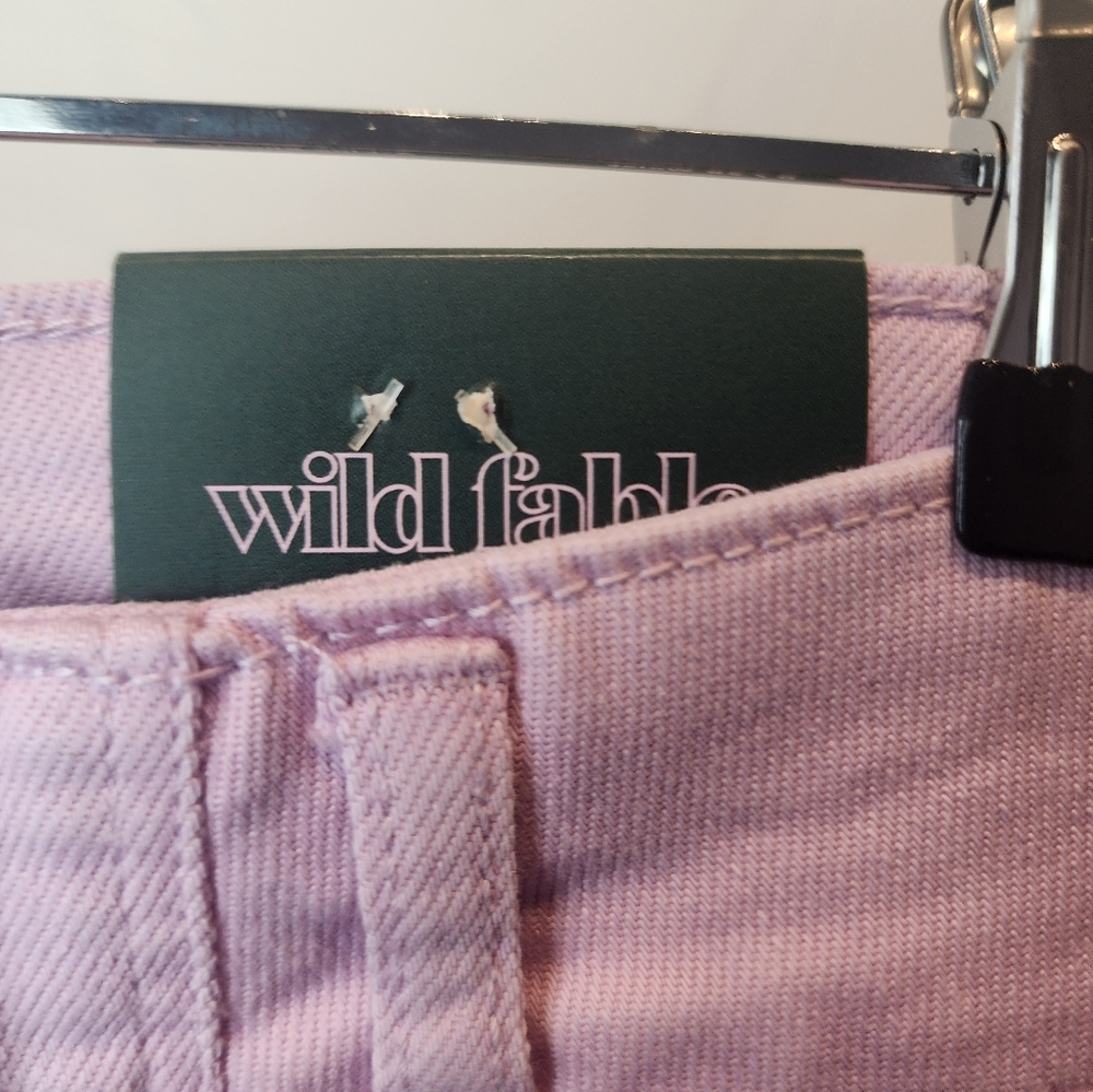 Wild Fable Vintage Style Highest Rise A-Line Shorts Pink Lavender Size 8 - Picture 2 of 8